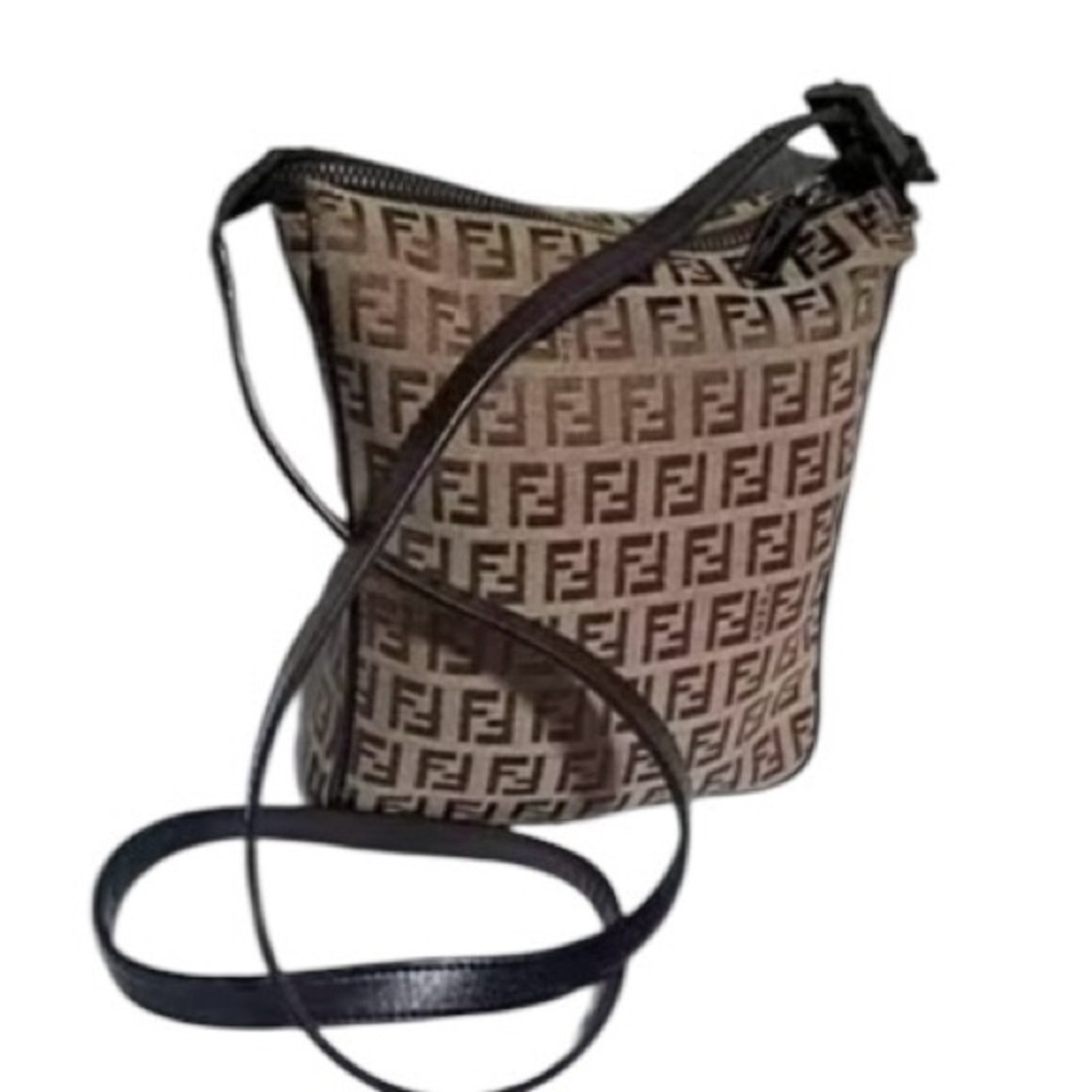Fendi Tan and Black Crossbody Bag